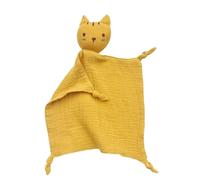 Bavoir En Mousseline De Coton Doux Pour Bébé,Poupée Chat En Peluche,Serviette Apaisante Pour,Couverture De Sécurité,Serviette De Câlin Pour Bébé - Type Yellow