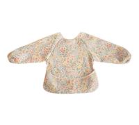 mushie Bavoir Manches Longues Bébé | Tablier Bébé pour Manger Imperméable | Ajustement Réglable pour 6-24 Mois | Couleur: Pastel Blooms