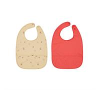 Bavoir en polyester recyclé rouge TU