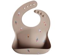 mushie Bavoir Bébé en Silicone | Bavoirs Imperméables Réglables | Bavoirs Faciles à Essuyer | 4 Tailles Réglables Avec Poches Avant Profondes | 100% Sans BPA et Phtalate | Rocket