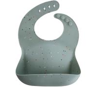 Bavoir à poche en silicone Cambridge blue confetti