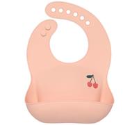 Lässig Baby Silikon Lätzchen Kleinkinder Lätzchen mit Auffangschale spülmaschinengeeignet/Happy Fruits Cherry