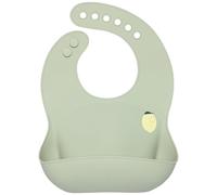 LÄSSIG Baby Silikon Lätzchen Kleinkinder Lätzchen mit Auffangschale spülmaschinengeeignet/Happy Fruits Lemon