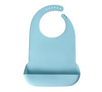 Bavoir En Silicone Pratique Lavable Aide À L'alimentation Protecteur De Repas Tissu Rot D'alimentation Solide Bavoir Pour Adultes Personnes Âgées Couverture Repas En Silicone Bleu