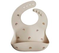 Mushie Bavoir à poche en silicone Rainbows – Imperméable, réglable, 100% sans BPA et phtalate