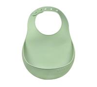 Béaba - Bavoir bébé en silicone, imperméable, tour de cou ajustable, grande poche - Vert Sauge