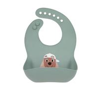 Bavoir en silicone - tiny team chien vert TU