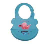 Bavoir Imperméable En Silicone Pour Nouveau-Né, Imprimé De Dessin Animé, Mignon, Pour L'Alimentation Des Bébés, Ajustable, Serviette De Salive