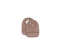 Bavoir imperméable meadow châtaigne (2pc