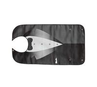 Bavoir Imperméable pour Adulte Noir en Polyester Boutons-pression | Bavoirs Adultes Lavables pour Personnes Âgées, Protège-bavoir Lavable, Usage pour Patients et Aidants