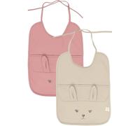 Bavoir long bÃ©bÃ© Fabelab Bear (x2) Rose TU