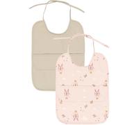 Bavoir long bÃ©bÃ© Fabelab Little Flyers AOP (x2) Marron TU