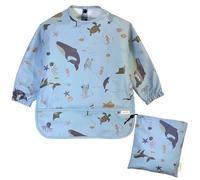 Bavoir Manches Longues Lautoki + Sac Étanche | Sans BPA | BLW | Tablier Bébé 12-36 Mois