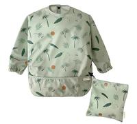 Bavoir Manches Longues Lautoki + Sac Étanche | Sans BPA | BLW | Tablier Imperméable 12-36 Mois