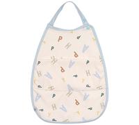 LÄSSIG Bavoir bébé enfant (2 pcs.) avec protection anti-chute et bouton pression/Medium Drop Bib Happy Fruits light blue