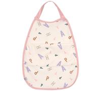 Grand bavoir avec poche happy fruits peach rose TU