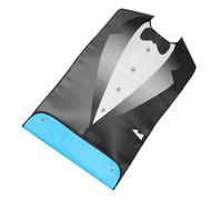 Bavoir Noir Lavable pour Adulte en Polyester Imperméable | Douceur Agréable, Fermeture à Boutons-pression Pratique, Usage à Domicile, Aidants et Personnes Âgées
