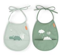 Bavoir petit lot de 2 Croco vert