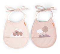 Bavoir petit lot de 2 Happy clouds rose