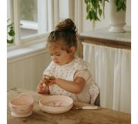 Elodie Details Bavoir Bébé avec Poche Récupératrice, Bavoir Imperméable Velcro Réglable, Facile à Nettoyer & Lavable Machine, Certifié OEKO-TEX, pour Bébé et Tout-petits - Petit River Rose