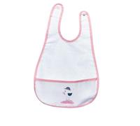 Bavoir plastifié avec récupérateur