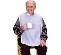 Bavoir pour adultes, Polyuréthane, Respirant, 45 x 90 cm, Bleu