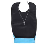 Bavoir pour Adultes pour Manger, Polyester Noir, Pratique | Protège les Vêtements, Facile à Enfiler Retirer, pour Personnes Âgées et Patients Handicapés