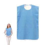Bavoir pour Adultes - Pour Personnes Âgées, Hommes, Femmes et Handicapées, Bleu, Taille Unique