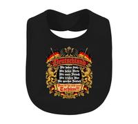 Bavoir pour bébé avec blason de l'aigle allemand « Deutschland Wir haben | Si cela ne vous convient pas, adieu, patriote, patriotisme, amour de la maison, noir, rouge, or, lion allemand, tradition