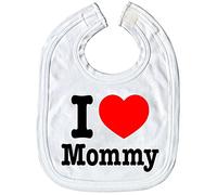 Bavoir pour bébé avec motif imprimé - I Love Mommy - 07045 - Blanc