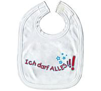 Bavoir pour bébé avec motif imprimé - Je peux tout - 07078 - Blanc
