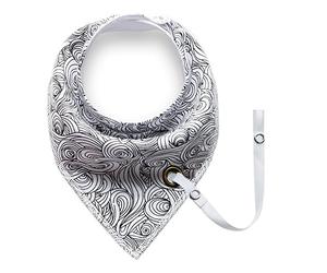Bavoir pour bébé - Bandana en forme de triangle avec attache pour sucette
