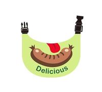 Bavoir pour Chien et Chat Absorbant, Saucisse Vert, M | Coton respirant, Protège-poitrail animal, Protection du pelage, Pour propriétaires d'anima