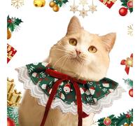 Bavoir pour chien pour les vacances, bavoirs de Noël pour animaux de compagnie, bandanas de Noël doux, réglables pour chien - Accessoires mignons pour animaux de compagnie en dentelle, réversibles