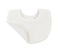 Bavoir pour les repas, 0-24 mois, gaze blanche double face, contrôle de la bave, tenue quotidienne douce, visites familiales, rafraîchissement des tenues, routines à la maison, jours de crèche calmes,