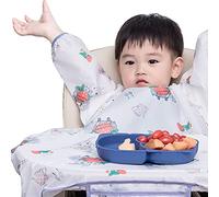 Bavoir pour Les Tout-Petits, Bavoir Dessin animé Motif Crochet et Boucle étanche pour Manger (Lapin aux Fraises)