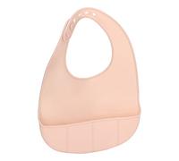 Bavoir pour Tout-petits, Safe Silicone Bavoir en Silicone Réglable au Lave-vaisselle pour bébé (Rose)