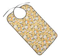 Bavoir Protection Jaune Polyester en Adulte Imperméable pour Repas | Léger et Résistant à L’usure, Adapté aux Établissements de Soins Hôpitaux