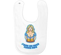 Bavoir rigolo J'aime les seins comme papa
