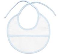 Bavoir rond nid d'abeille à broder 21 x 22 cm Bleu, blanc ou rose(...) - 001 bleu 001 bleu G