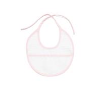 Bavoir rond nid d'abeille - Rose