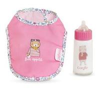 Corolle - Bavoir et Biberon Magique, Accessoires, pour Poupons 36 et 42cm, dès 2 Ans, 9000141790
