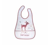 Bavoir Scratch Bébé Faon "Forêt Magique" 45cm Blanc