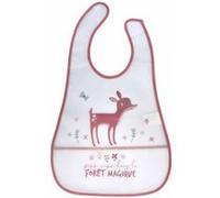 Bavoir Scratch Bébé Faon "Forêt Magique" 45cm Blanc Blanc G