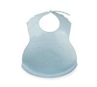 Bavoir Semi-rigide Avec Récupérateur Fleur Bleue TU