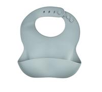 Thermobaby - Bavoir en silicone - Avec récupérateur, ajustable - Gris charme