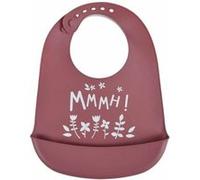 Bavoir Silicone Bébé "Forêt Magique" 30cm Bois de Rose Rose G