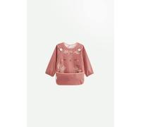 Bavoir tablier manches longues bloom rose 12/24M(74/86)