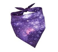 Bavoir Triangle pour Chien,Bavoirs Triangle Écharpe pour Chien - Foulard Bandana pour chien violet bleu espace - Bavoirs triangulaires imprimés étoilés pour chien, bavoirs lavables en foulard pour cha