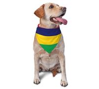 Bavoir triangulaire doux et respirant avec drapeau de l'île Maurice pour chiens et chats